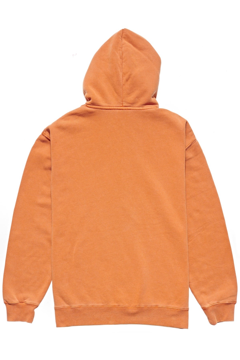 Brown Stussy Italic Pigment Men's Hoodies | USA000048