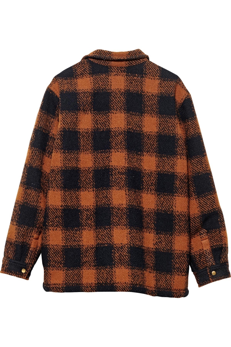 Brown Stussy Kyneton Check Overshirt Men's Jackets | USA000350