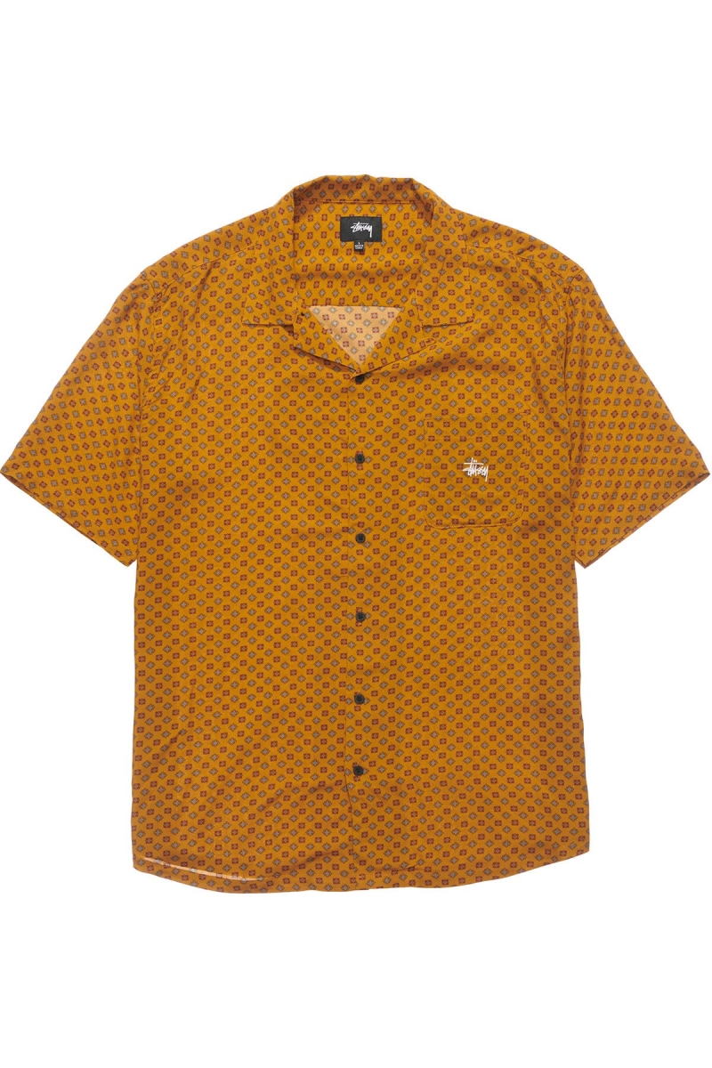 Brown Stussy Liberty SS Men\'s Shirts | USA000317