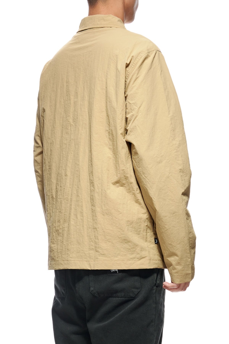 Brown Stussy Sid Taslon Men's Jackets | USA000361