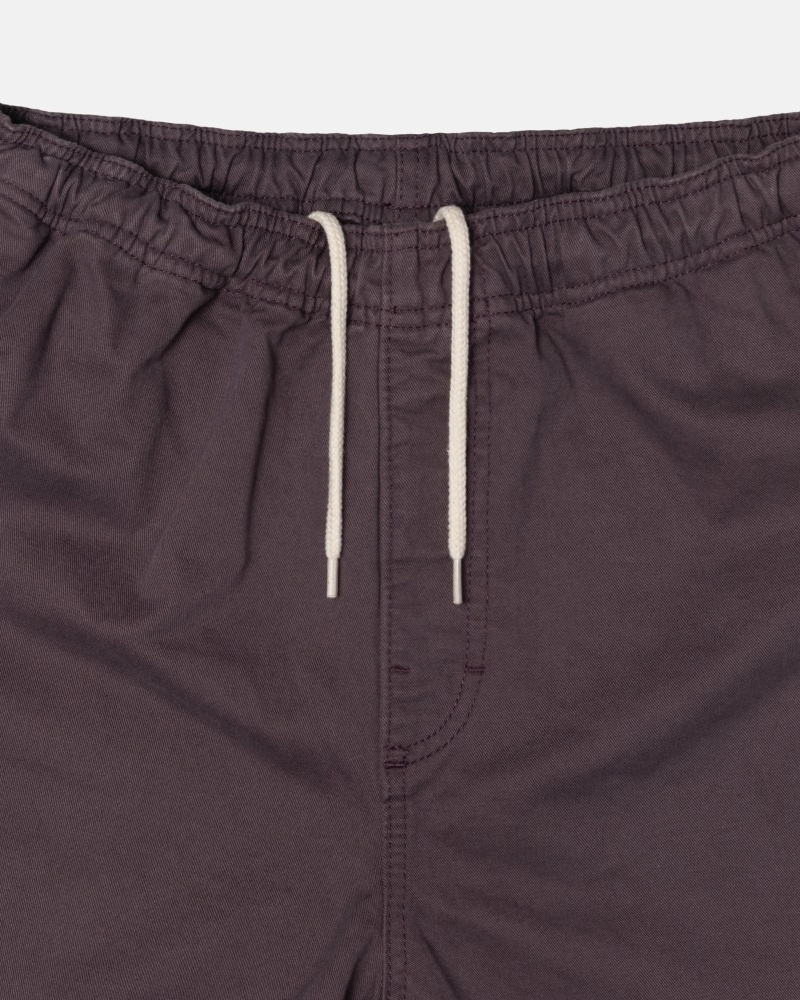 Burgundy Stussy Brushed Men's Beach Pants | USA000543