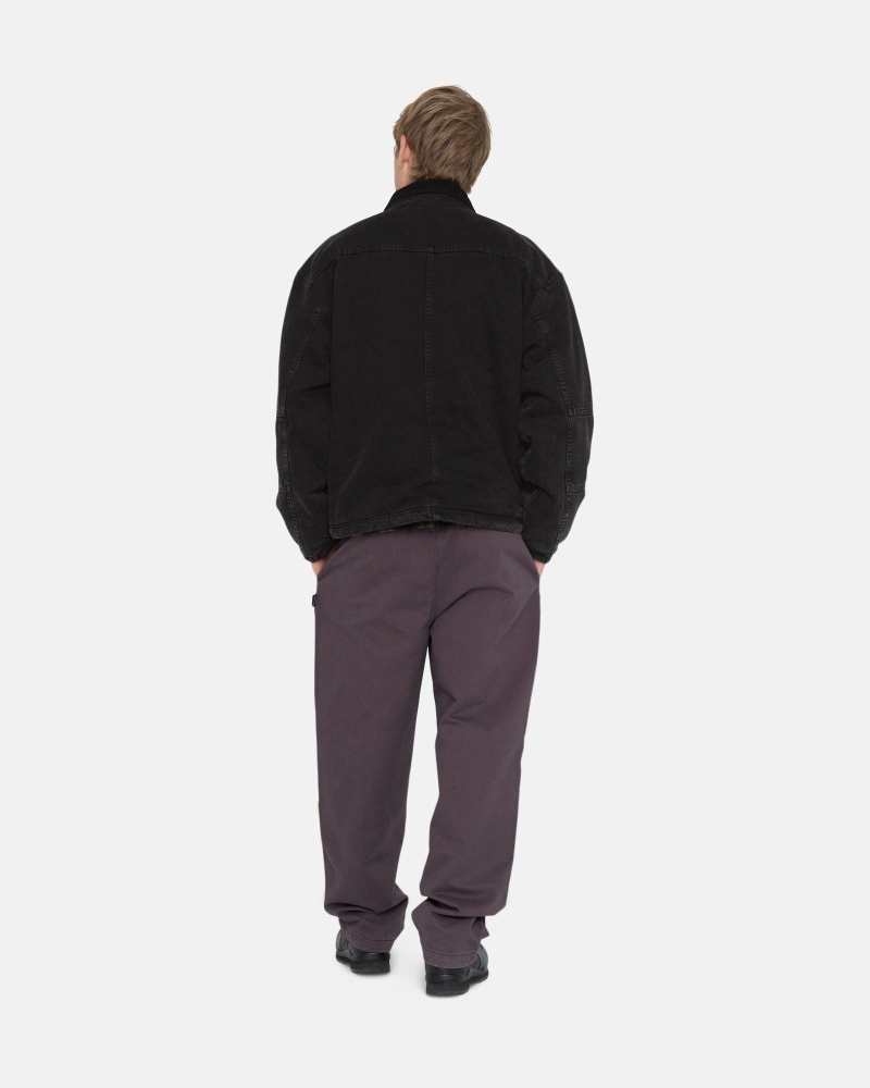 Burgundy Stussy Brushed Men's Beach Pants | USA000543