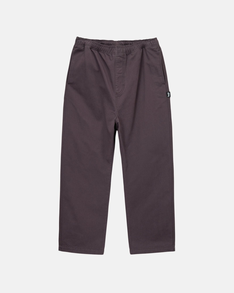 Burgundy Stussy Brushed Men\'s Beach Pants | USA000543