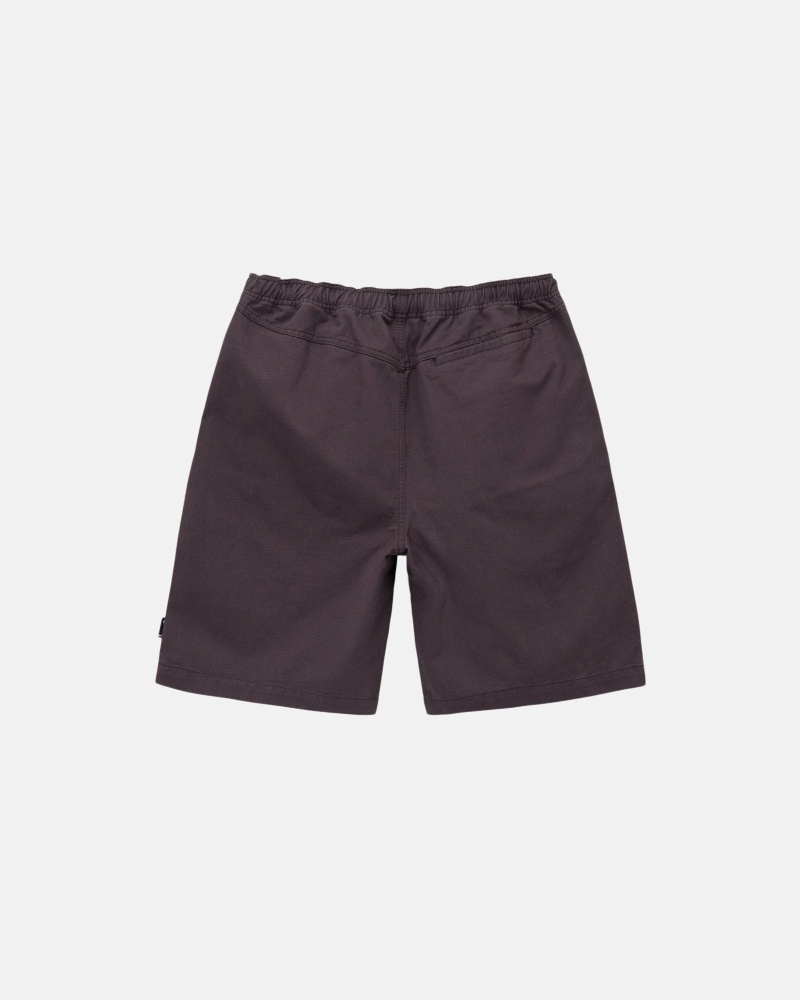 Burgundy Stussy Brushed Men's Shorts | USA000637