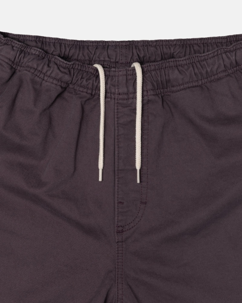 Burgundy Stussy Brushed Men's Shorts | USA000637