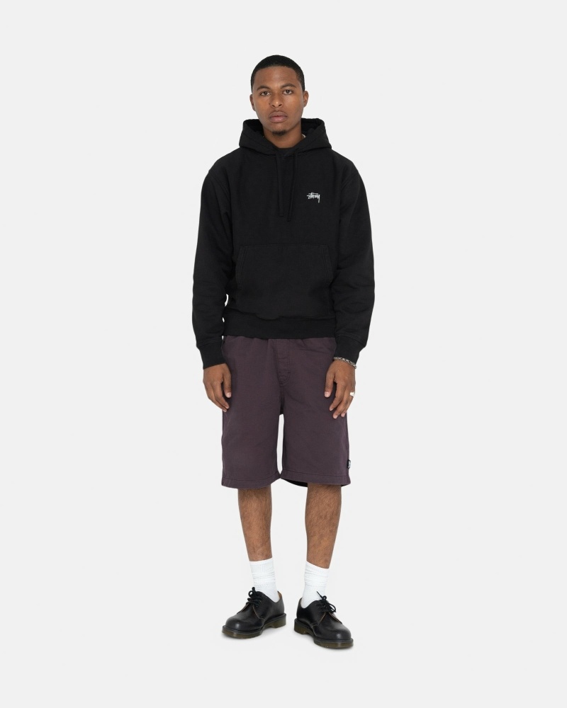 Burgundy Stussy Brushed Men's Shorts | USA000637