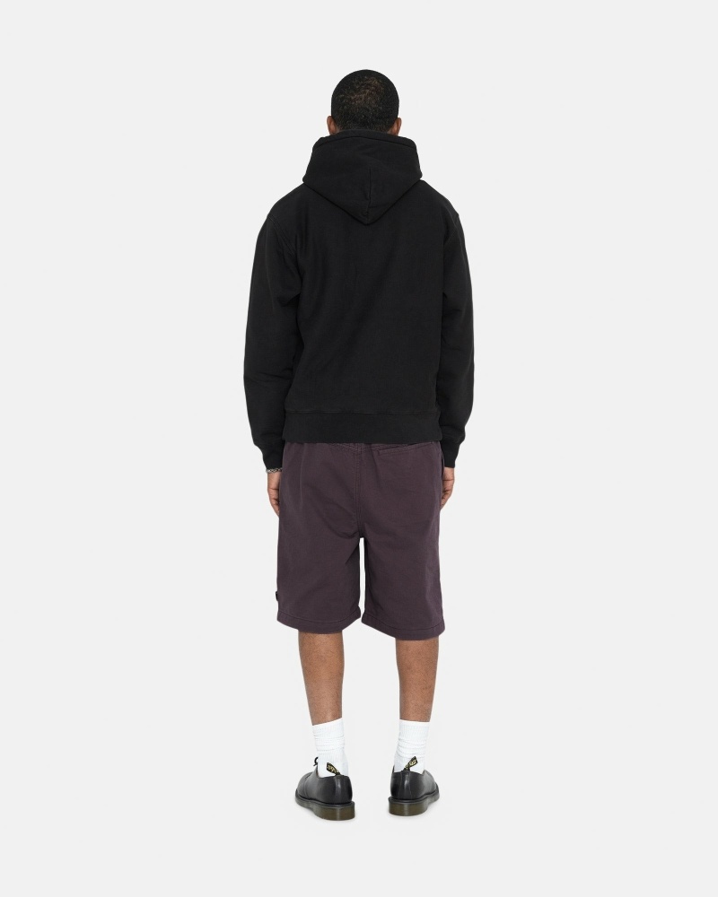 Burgundy Stussy Brushed Men's Shorts | USA000637