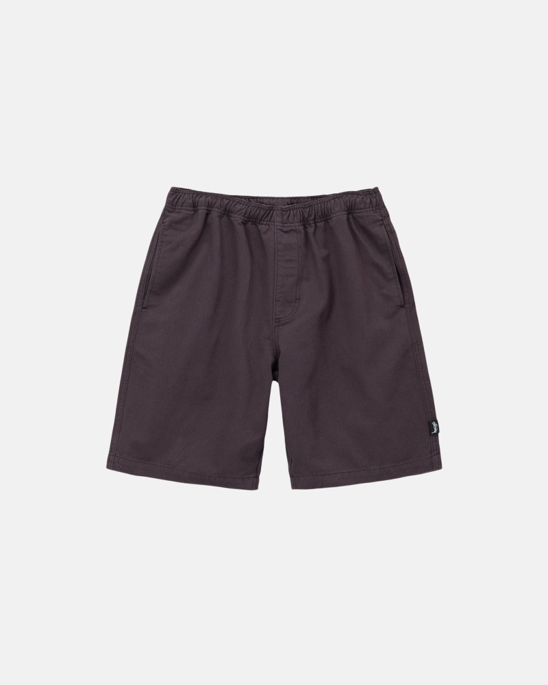 Burgundy Stussy Brushed Men\'s Shorts | USA000637