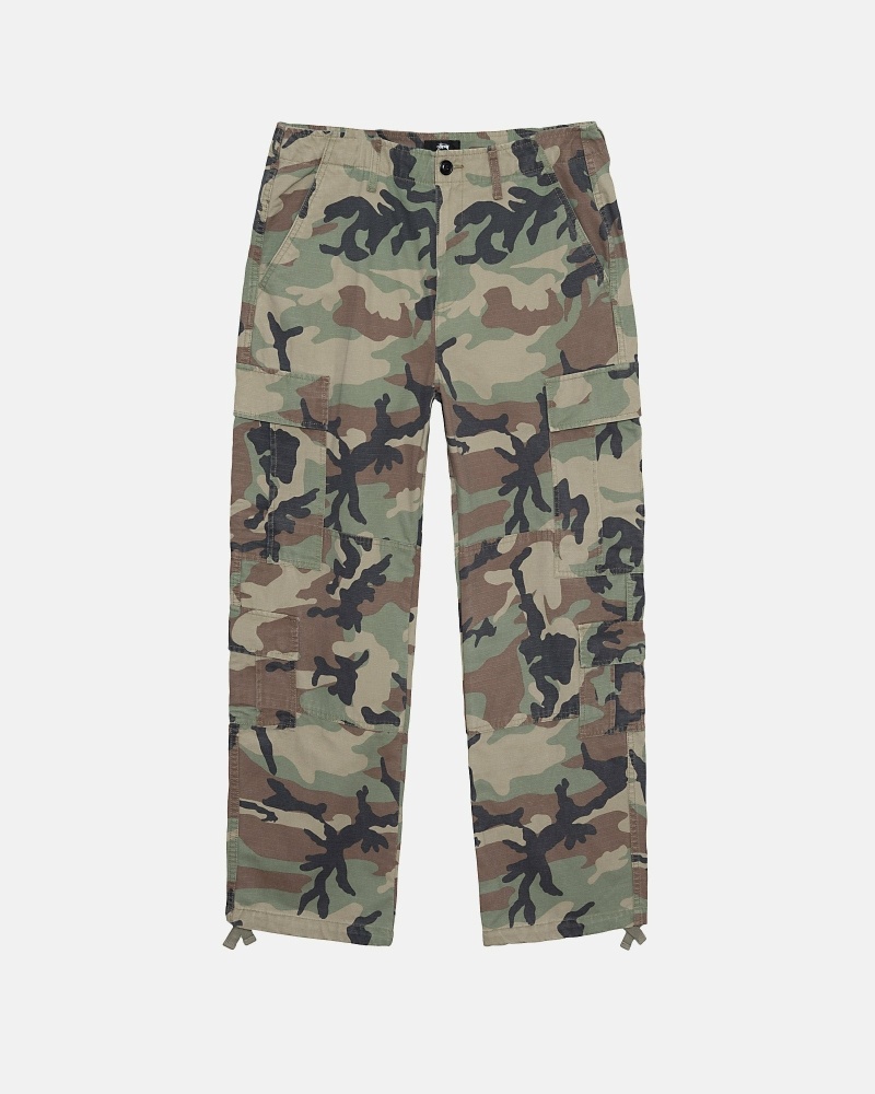 Camo Stussy Ripstop Surplus Men\'s Cargo Pants | USA000589