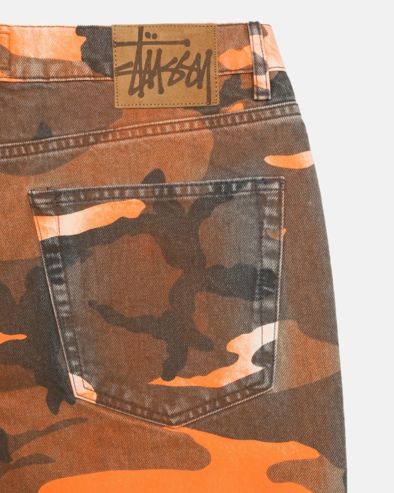 Camo Stussy Spray Dye Big O Shorts Men's Shorts | USA000681