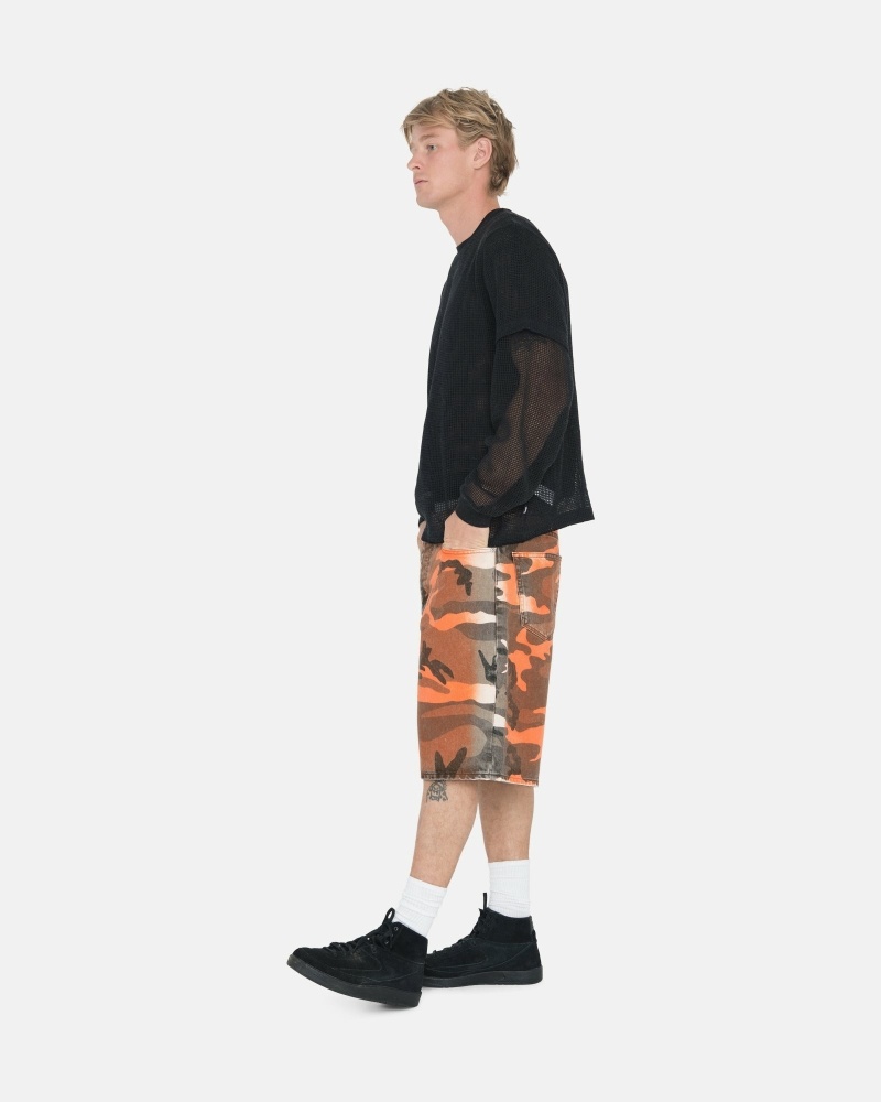 Camo Stussy Spray Dye Big O Shorts Men's Shorts | USA000681