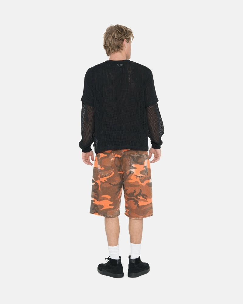 Camo Stussy Spray Dye Big O Shorts Men's Shorts | USA000681