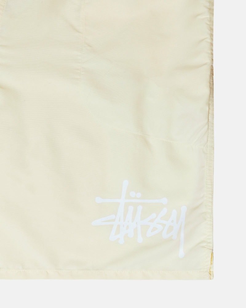 Cream Stussy Big Basic Men's Shorts | USA000619