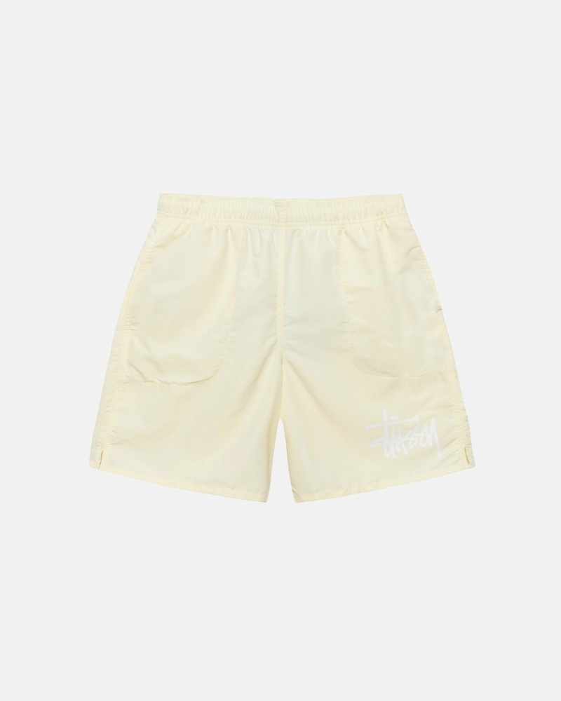 Cream Stussy Big Basic Men\'s Shorts | USA000619