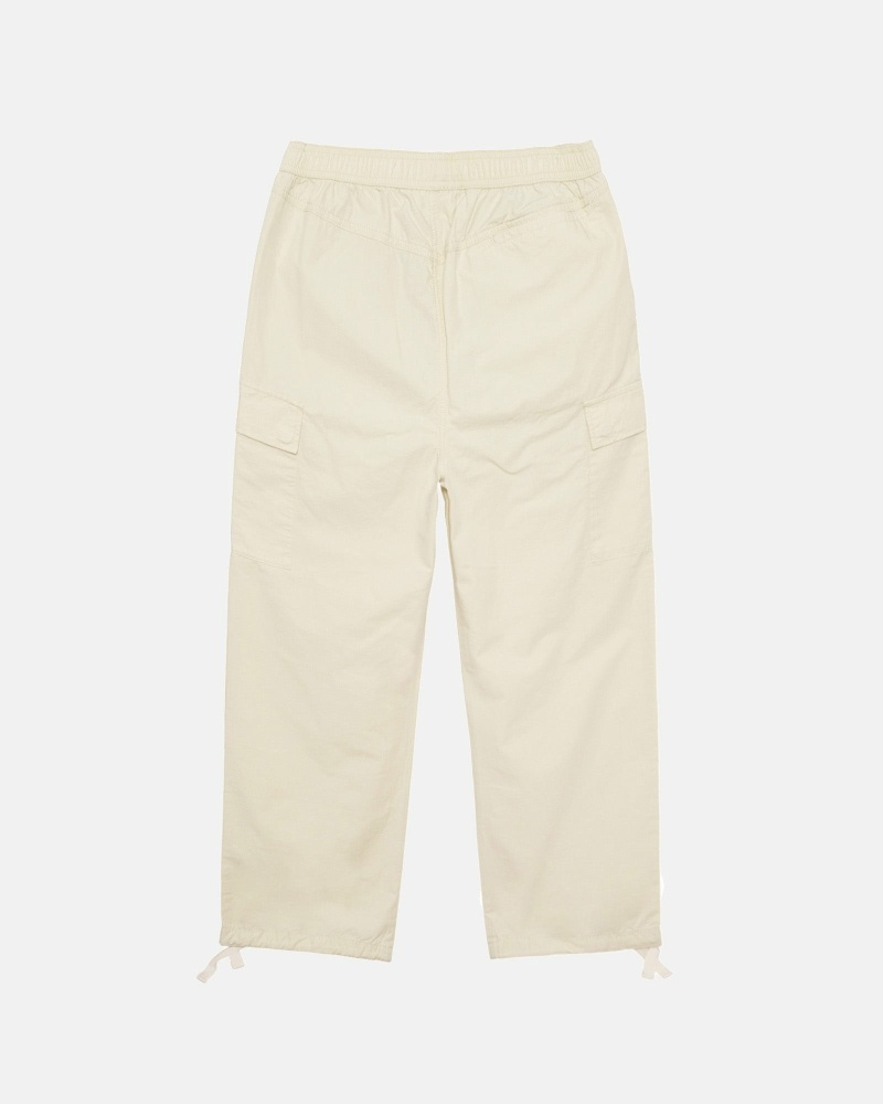 Cream Stussy Ripstop Cargo Men's Beach Pants | USA000586