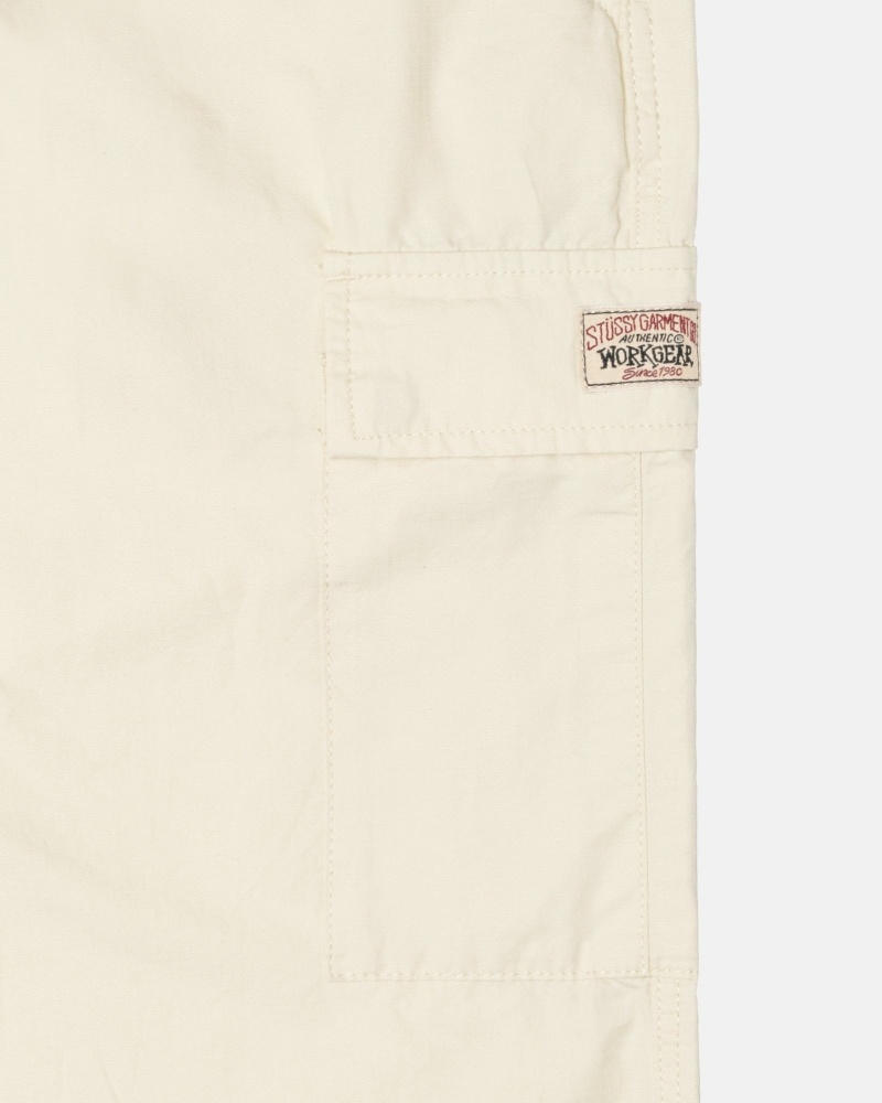 Cream Stussy Ripstop Cargo Men's Beach Pants | USA000586