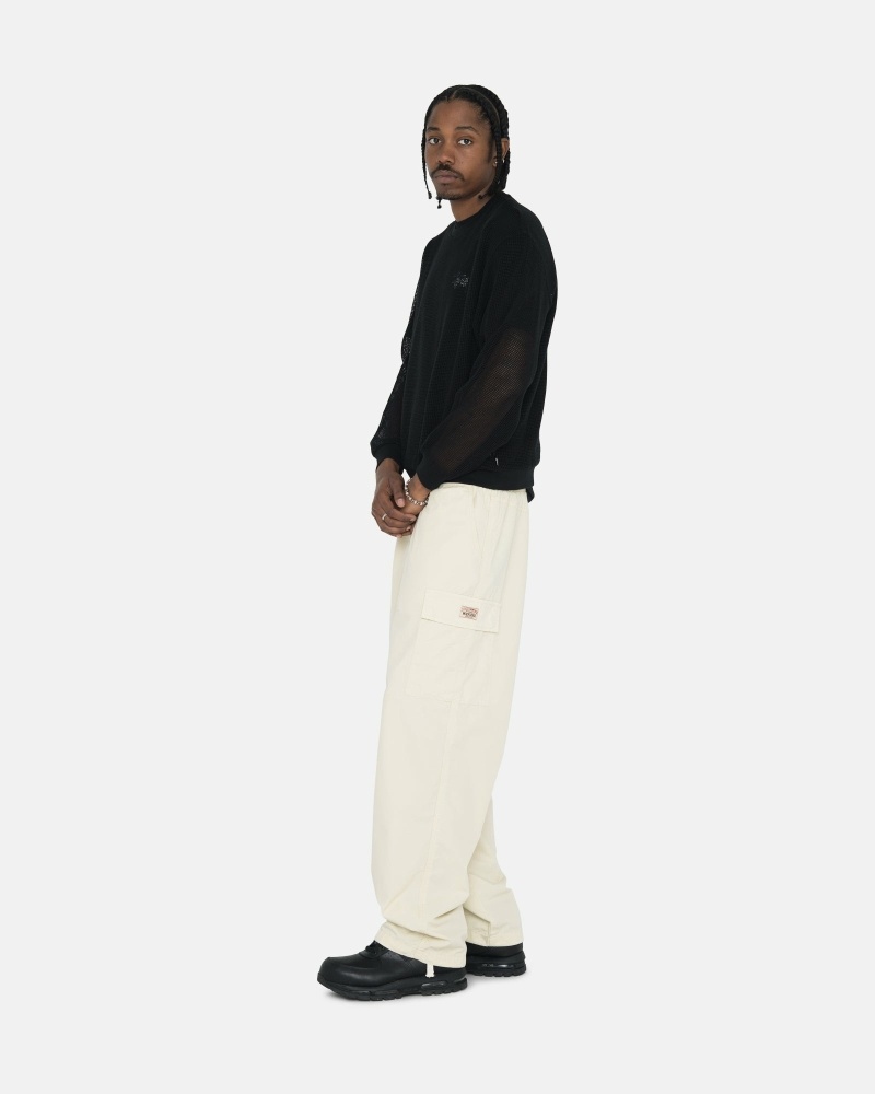 Cream Stussy Ripstop Cargo Men's Beach Pants | USA000586