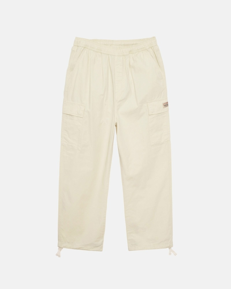 Cream Stussy Ripstop Cargo Men\'s Beach Pants | USA000586