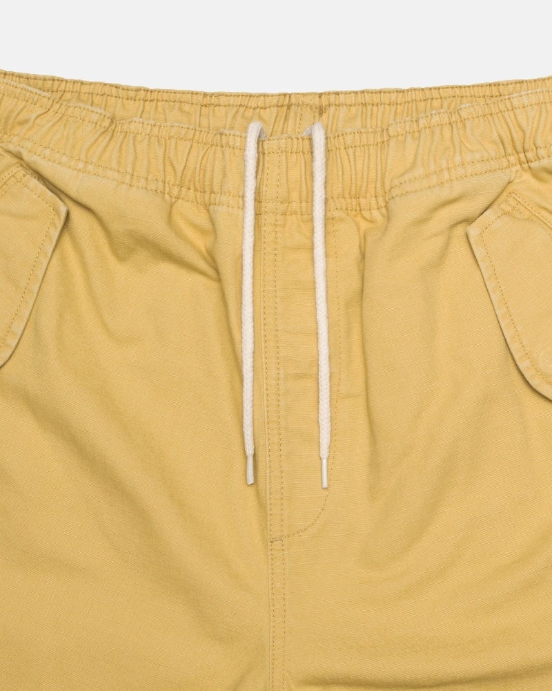 Dark Yellow Stussy Ripstop Cargo Men's Shorts | USA000669