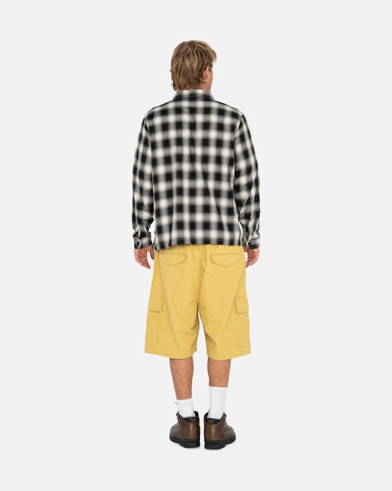 Dark Yellow Stussy Ripstop Cargo Men's Shorts | USA000669