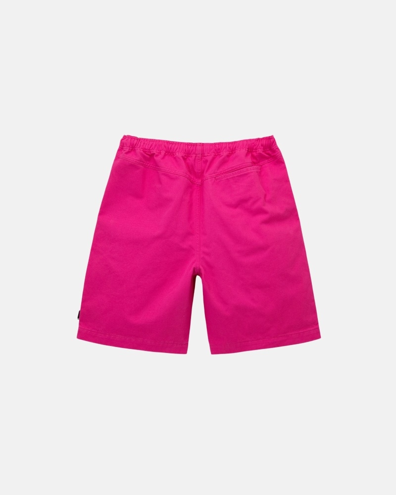 Fuchsia Stussy Brushed Men's Shorts | USA000633