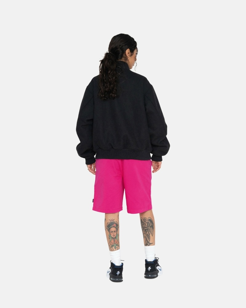 Fuchsia Stussy Brushed Men's Shorts | USA000633