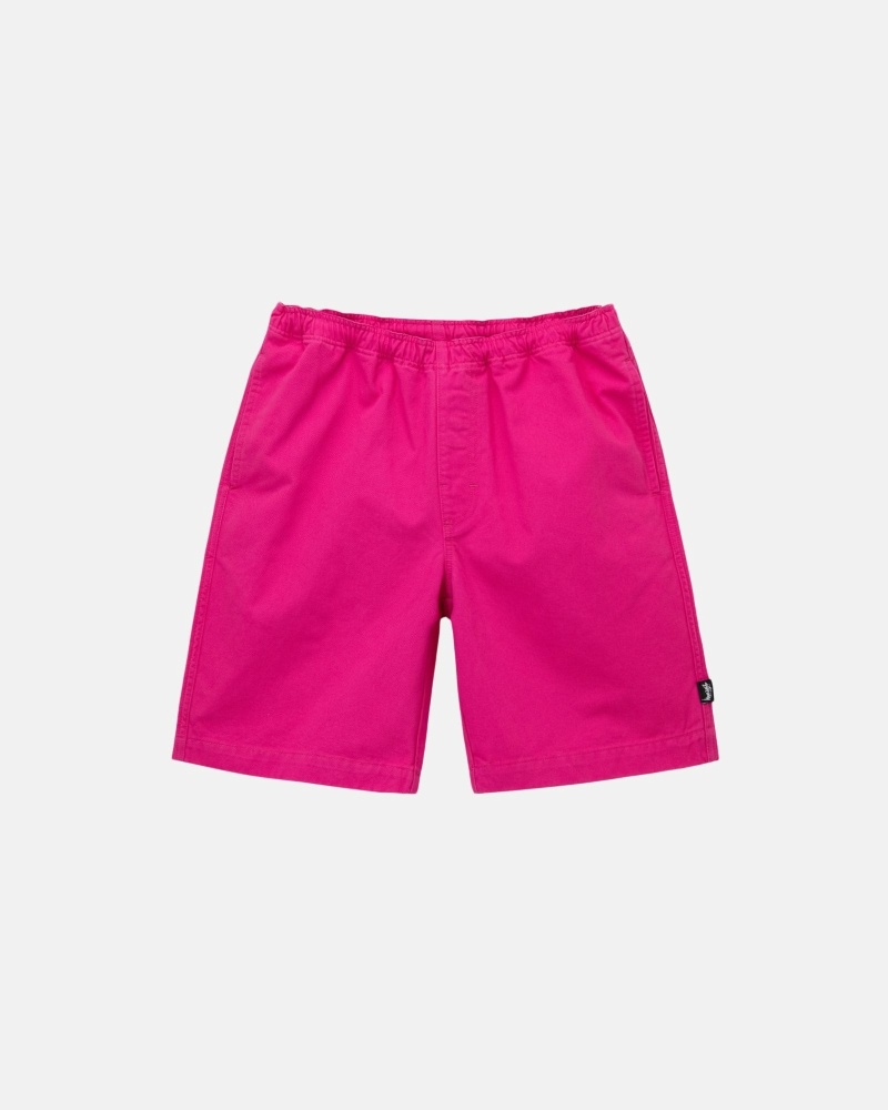 Fuchsia Stussy Brushed Men\'s Shorts | USA000633