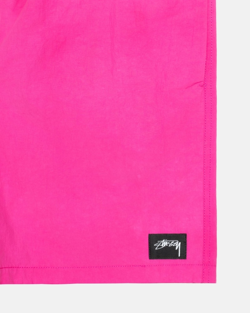 Fuchsia Stussy Wave Dye Nylon Short Men's Shorts | USA000712