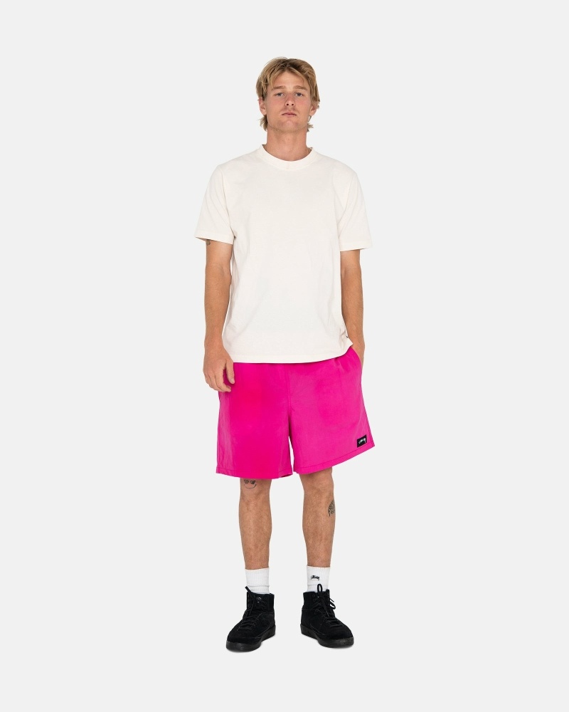 Fuchsia Stussy Wave Dye Nylon Short Men's Shorts | USA000712