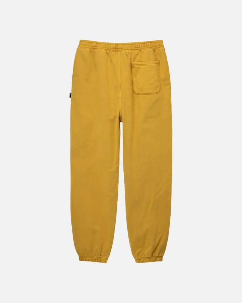 Gold Stussy Pigment Dyed Men's Fleece Pants | USA000572