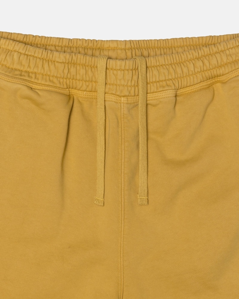 Gold Stussy Pigment Dyed Men's Fleece Pants | USA000572