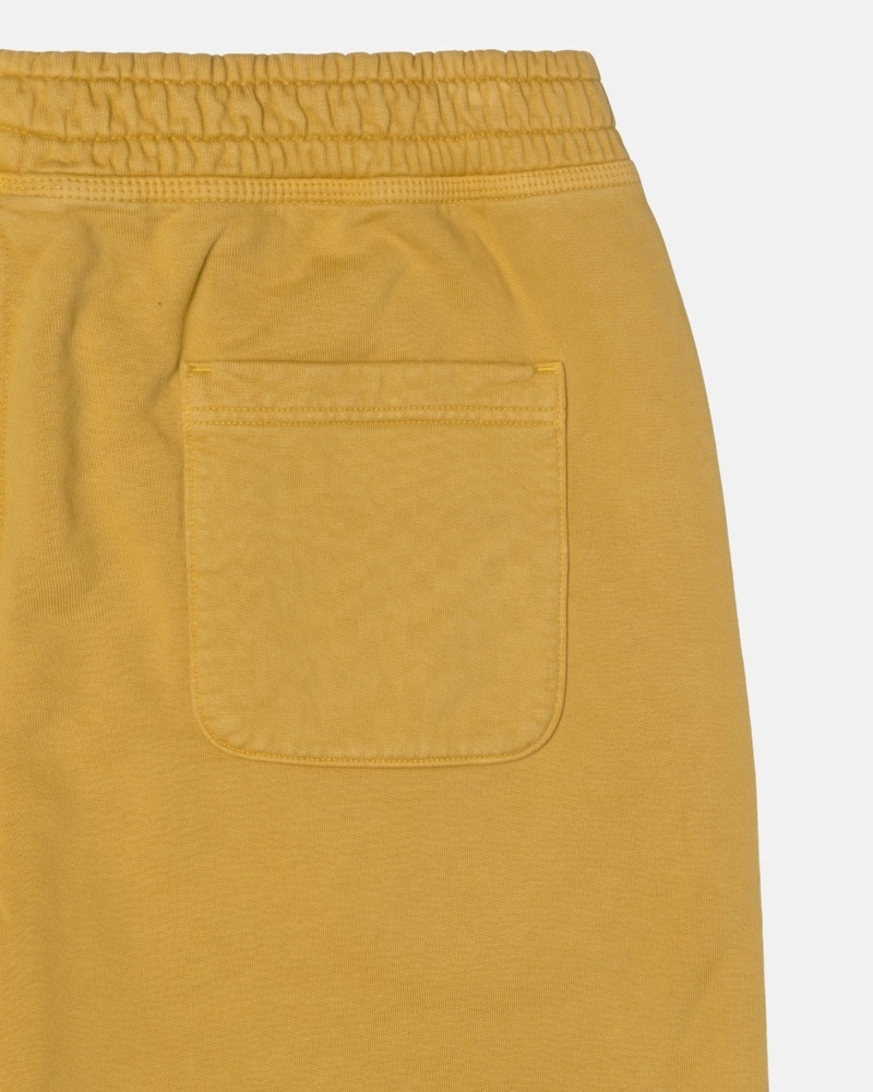 Gold Stussy Pigment Dyed Men's Fleece Pants | USA000572