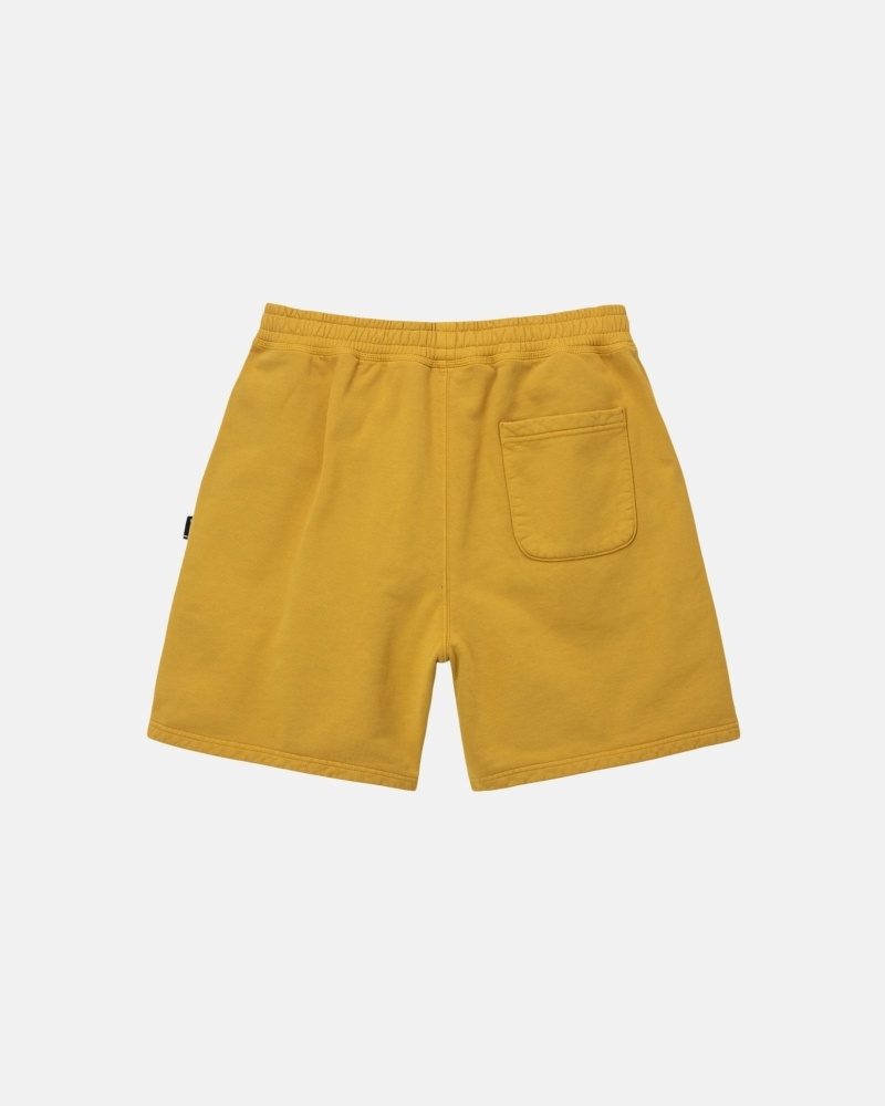 Gold Stussy Pigment Dyed Men's Shorts | USA000667