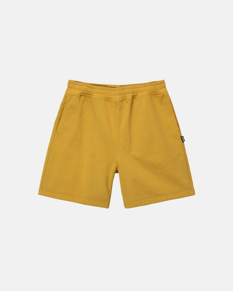 Gold Stussy Pigment Dyed Men\'s Shorts | USA000667