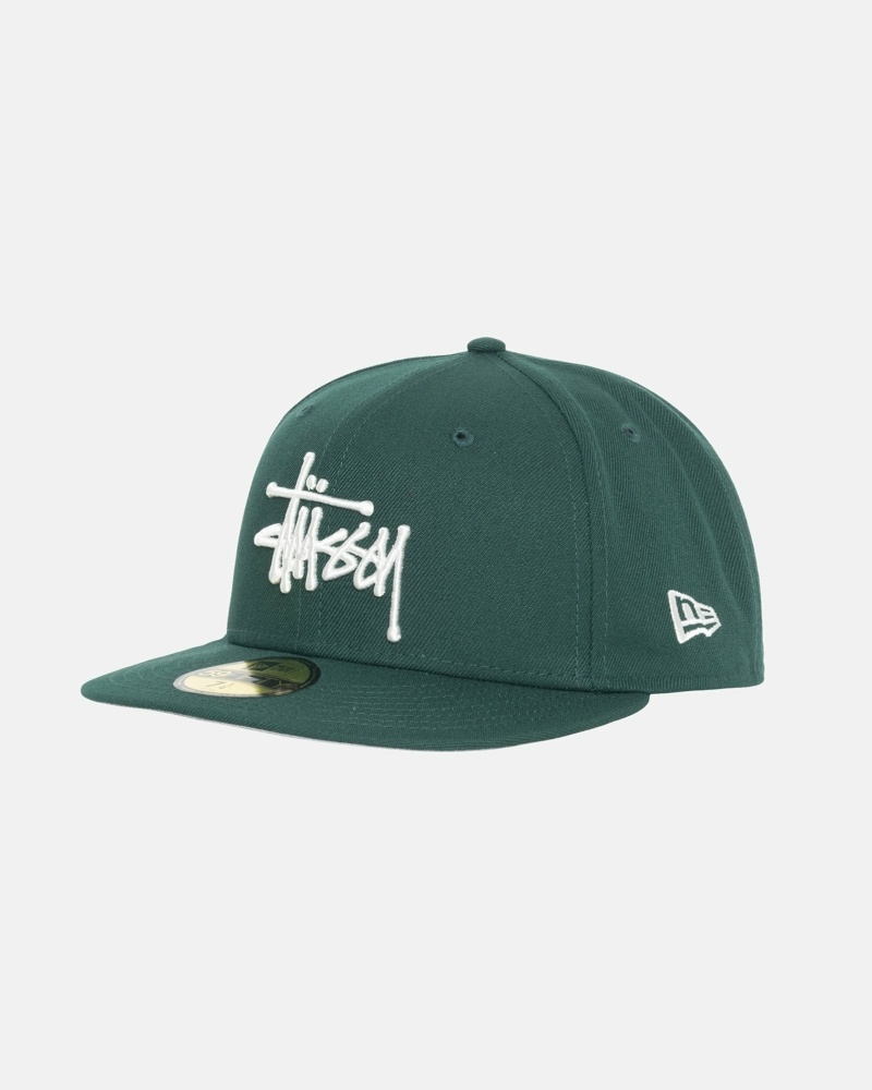 Green Stussy Authentic New Era Men's Caps | USA000376