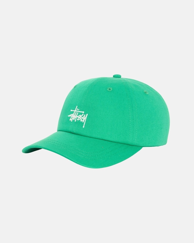 Green Stussy Basic Stock Low Pro Men's Caps | USA000391