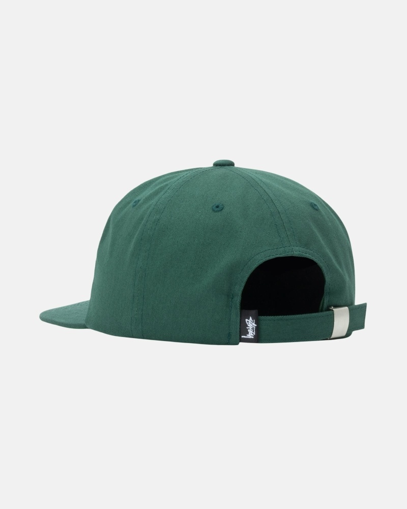 Green Stussy Basic Strapback Men's Caps | USA000397