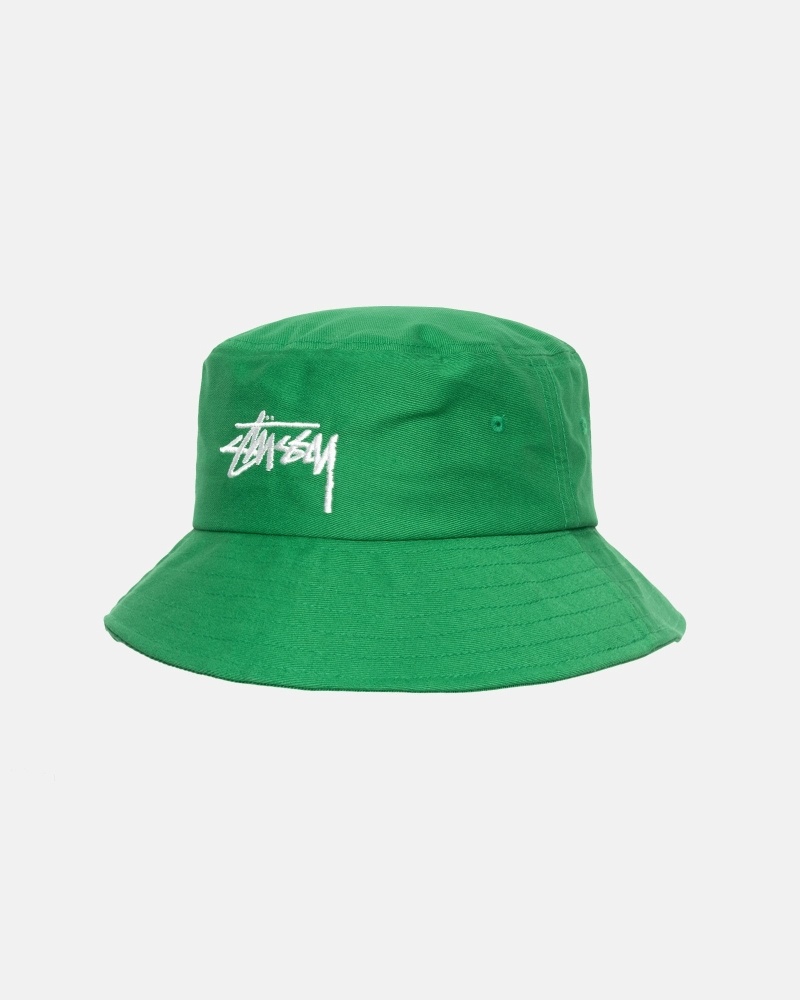 Green Stussy Big Stock Men's Bucket Hats | USA000407