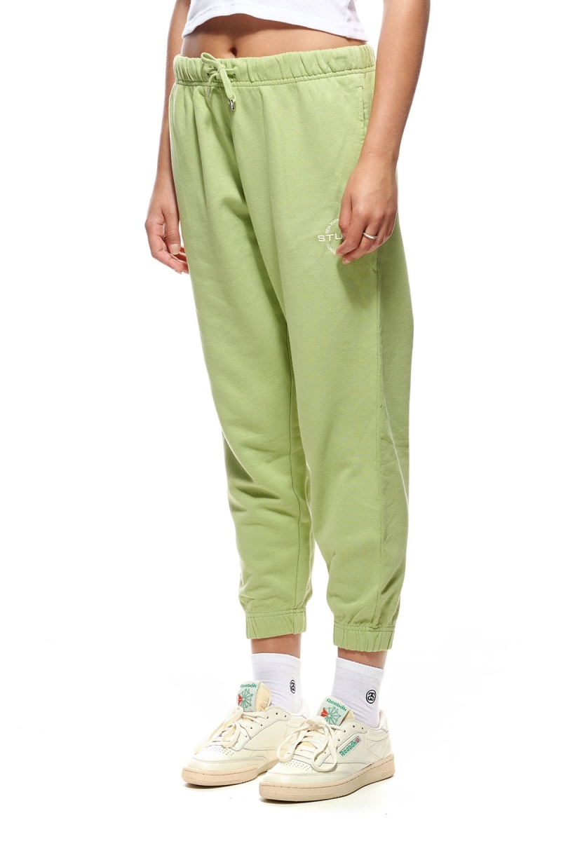 Green Stussy City Circle Trackpant Women's Track Pants | USA000981