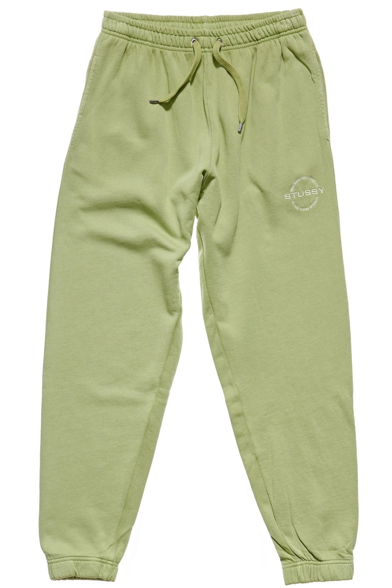 Green Stussy City Circle Trackpant Women\'s Track Pants | USA000981