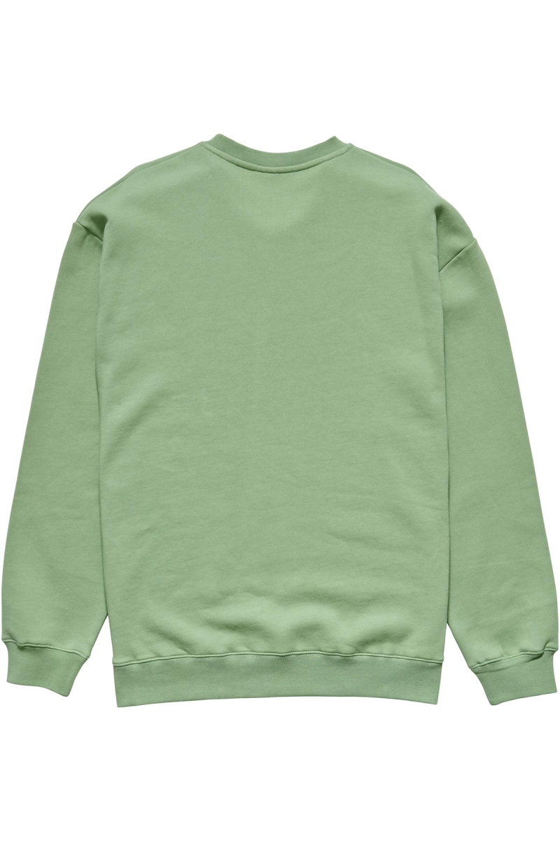 Green Stussy Copyright Crown Crew Men's Sweaters | USA000827