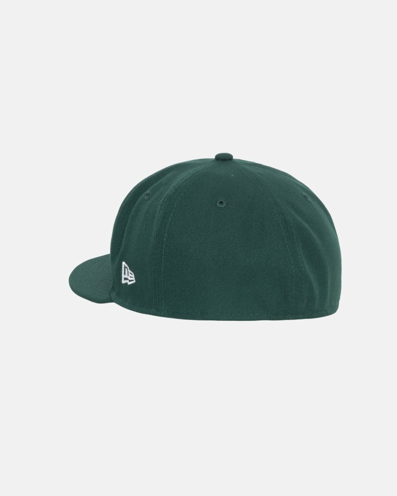 Green Stussy Curly S 59Fifty New Era Men's Caps | USA000430