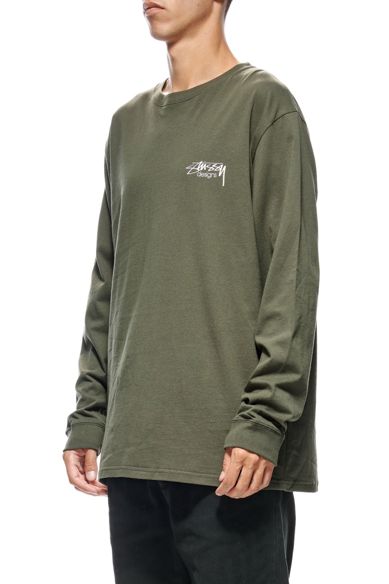 Green Stussy Design Men's Sweatshirts | USA000915