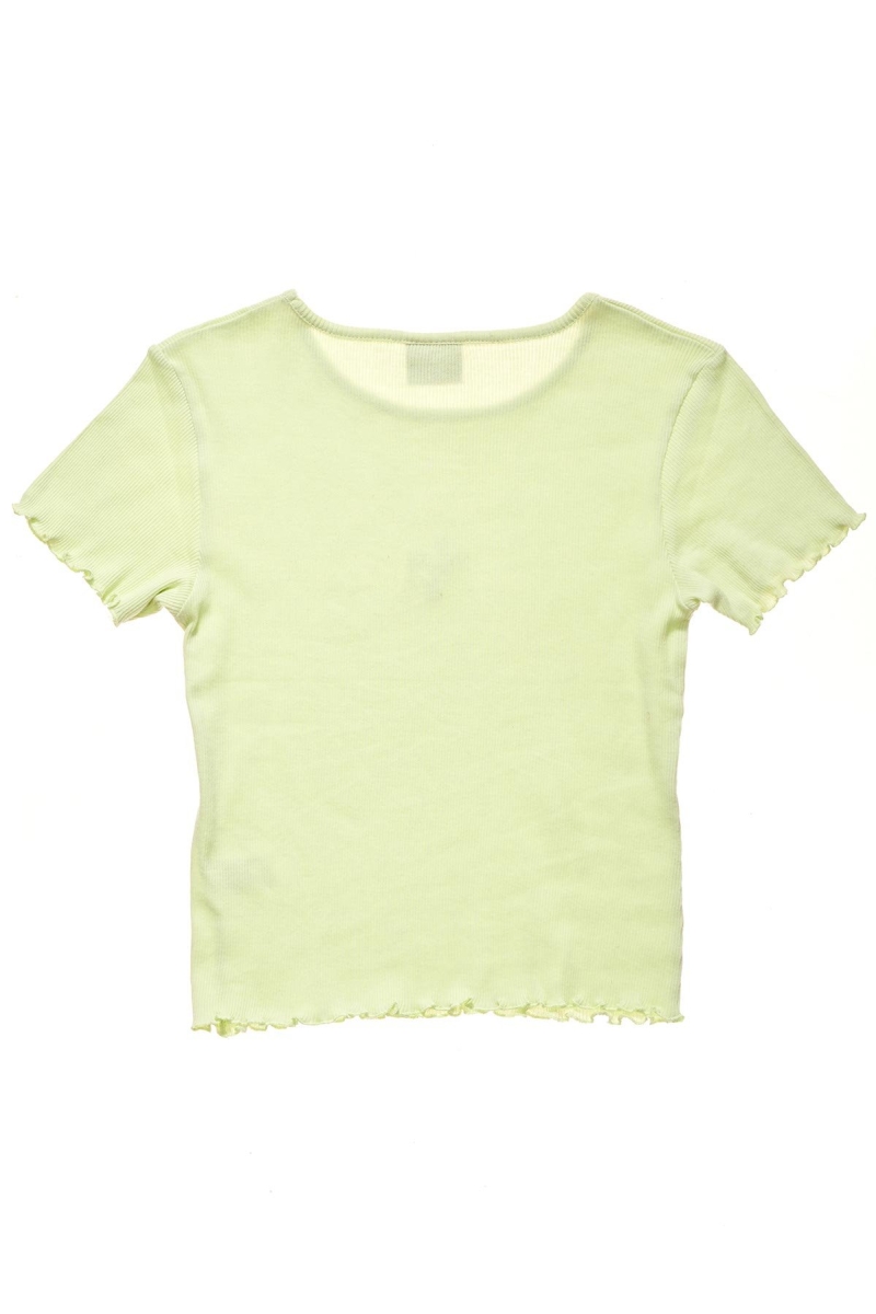 Green Stussy Fairmont Fluted Women's T Shirts | USA000168