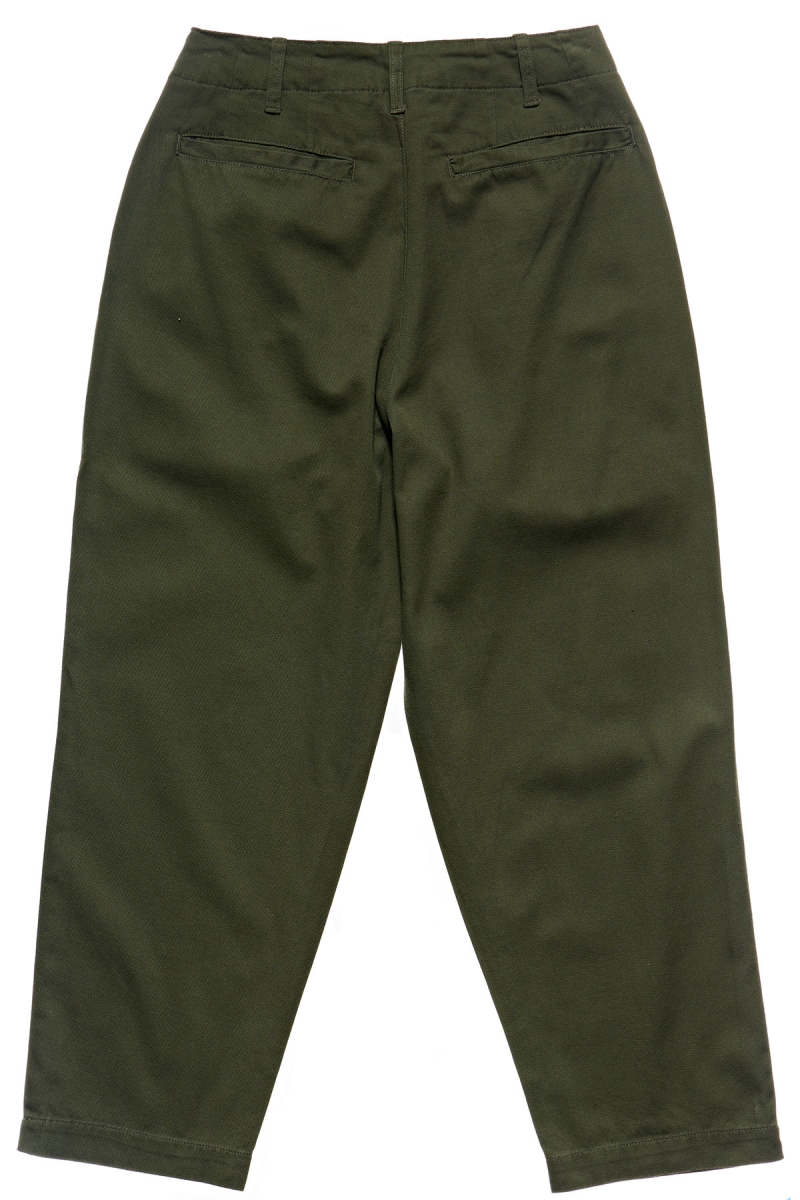 Green Stussy Harlan Cropped Pleat Women's Pants | USA000559