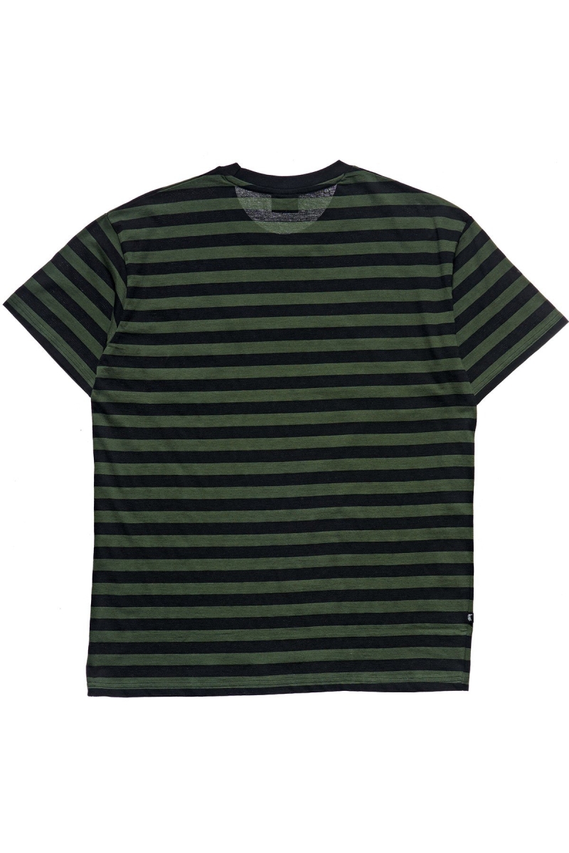 Green Stussy International Stripe SS Men's T Shirts | USA000224