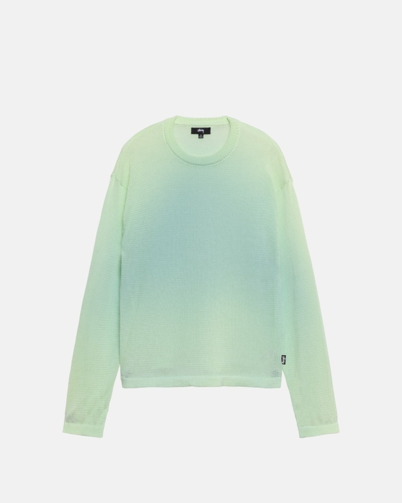 Green Stussy Light Sensitive Men's Knit Sweater | USA000533