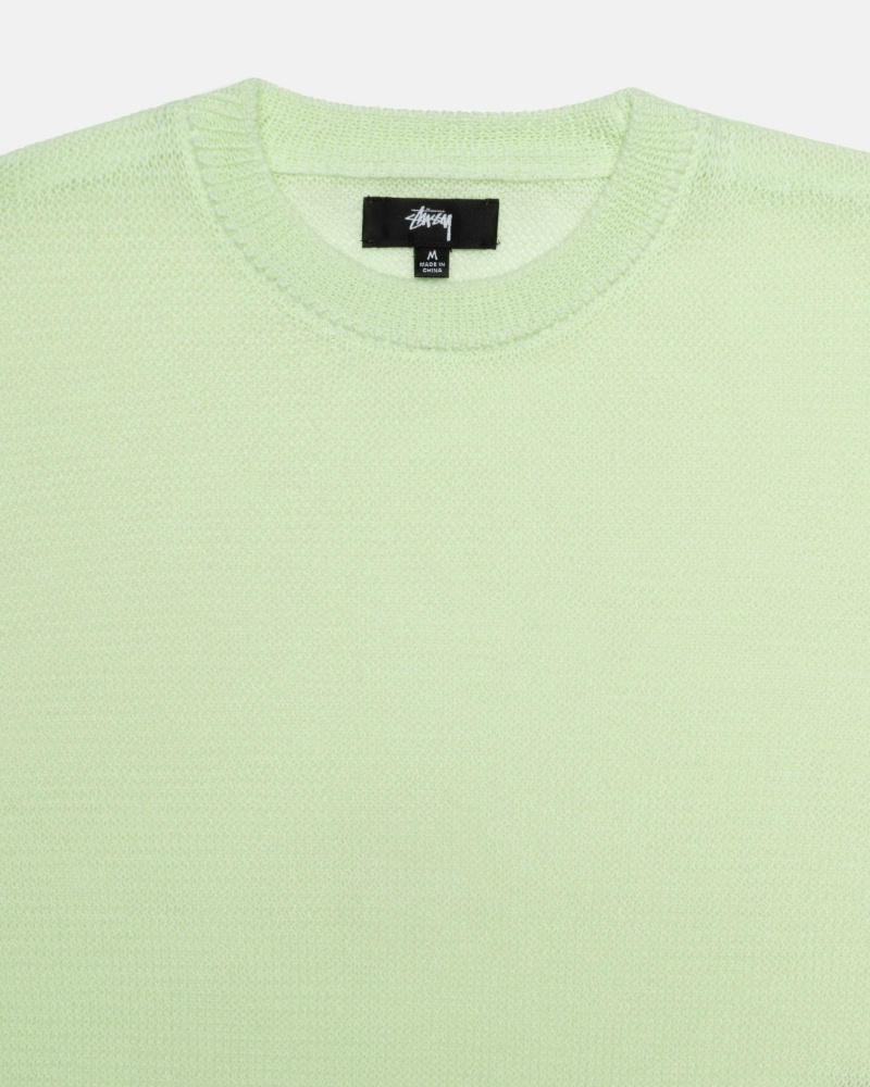 Green Stussy Light Sensitive Men's Knit Sweater | USA000533