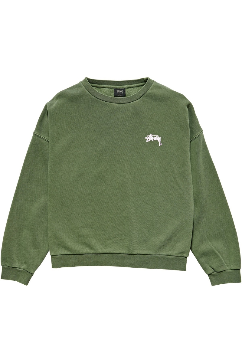 Green Stussy Parkway OS Crew Women\'s Sweaters | USA000847