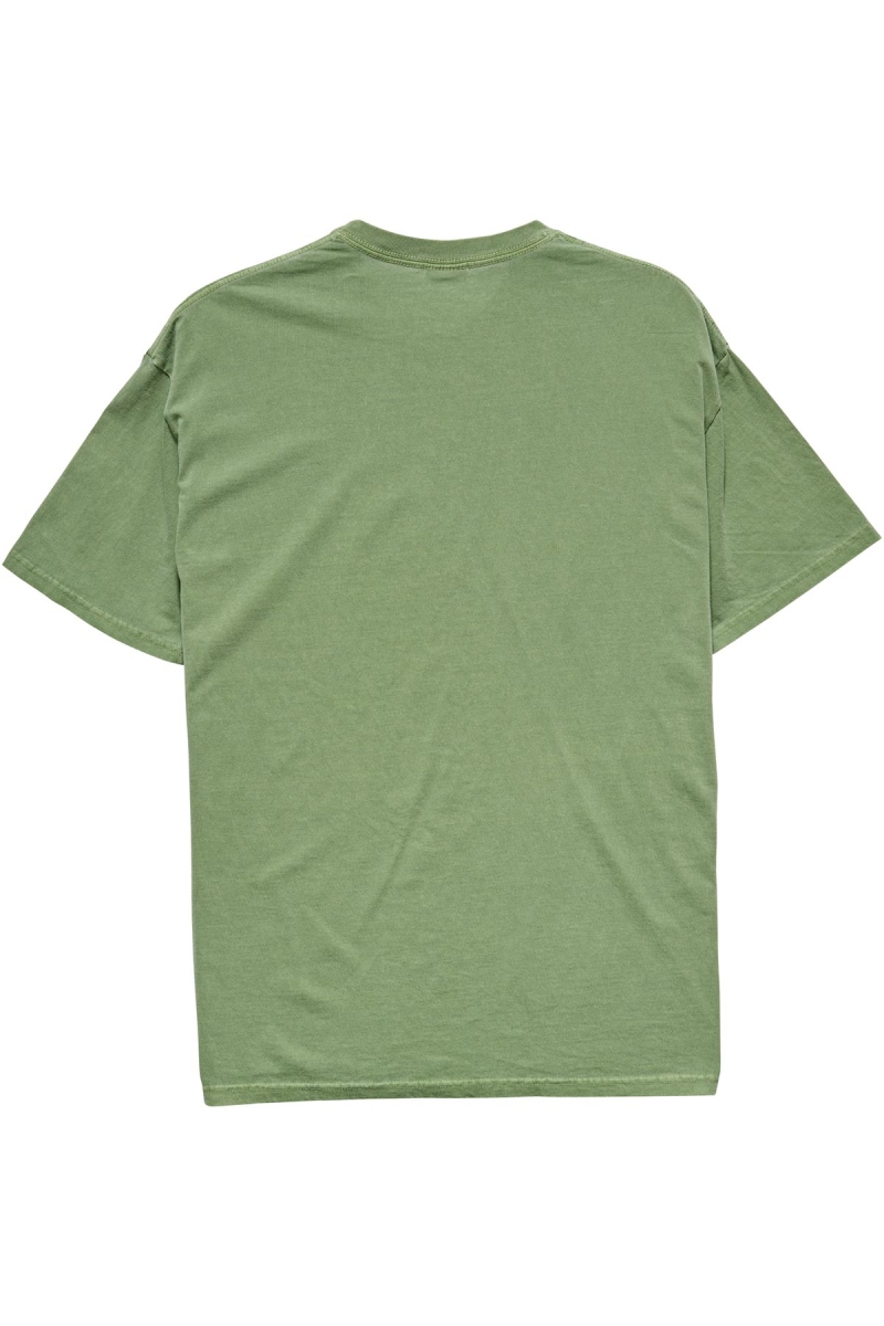 Green Stussy Shadow Stock SS Men's T Shirts | USA000265